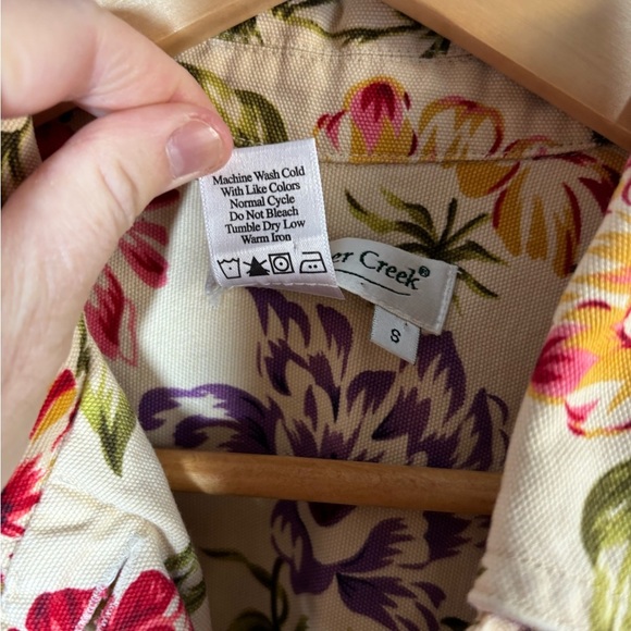 Coldwater Creek Women Button Down Jacket Small Grandma Floral Cottagecore - Picture 6 of 8